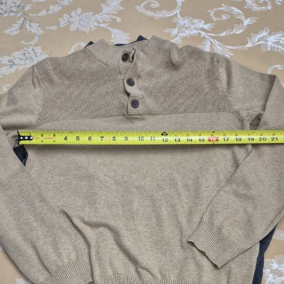 Eddie Bauer/Club Room Men's Crewneck Sweater Trio - Gray, Dark Gray, Tan - Picture 6 of 9